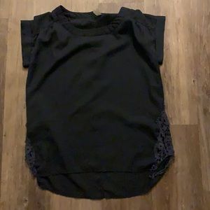 Vanity navy blue blouse